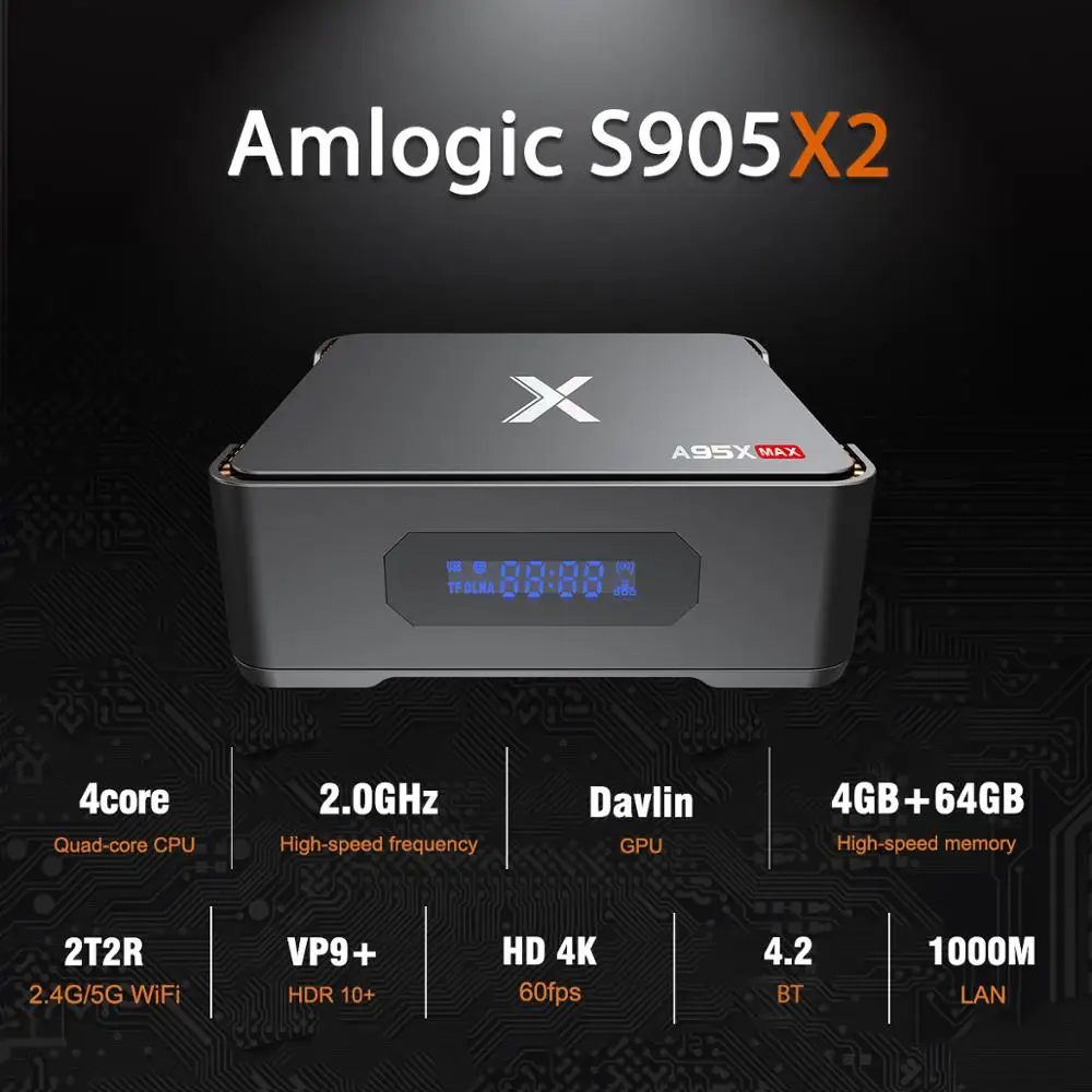 A95X MAX Smart Android 8 1 tv Box 4G 64G S905X2 2 4G/5G Dual Wifi BT 4 1000M 2G32G 4K медиаплеер Поддержка записи видео