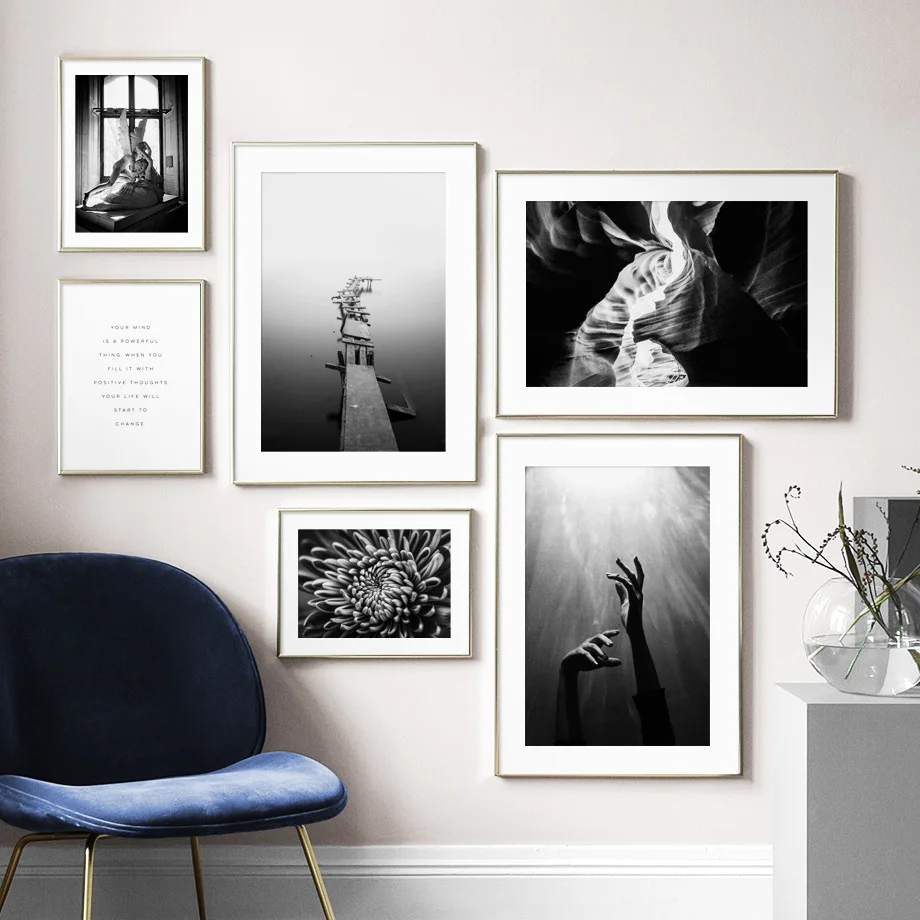 Статуя персонажа морской цветок художественная стена с цитатой холст живопись