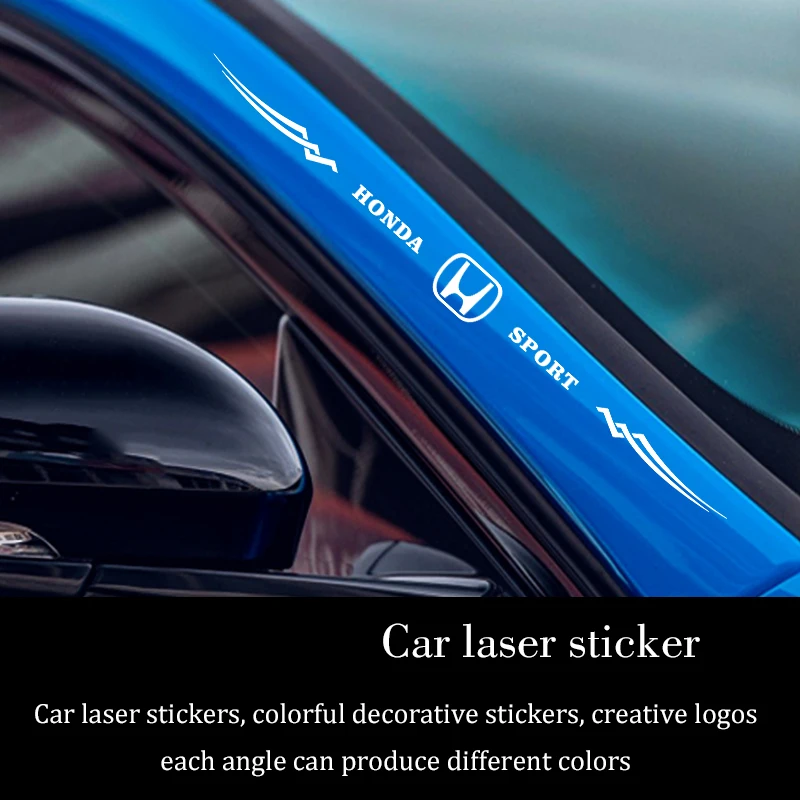 

Car Logo Reflective Sticker Waterproof Laser Decals Body Hood Decorative Appliques For Honda Mugen Power Civic City Accord Jazz