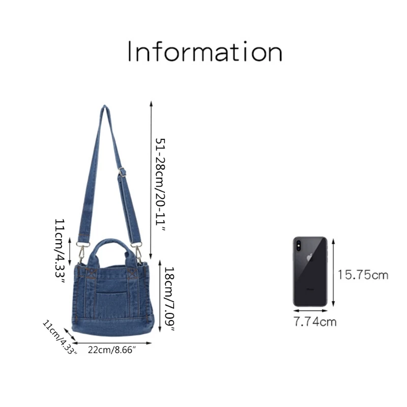 

Women Ladies Crossbody Denim Shoulder Bag Tote Purse Summer Handbag Messenger Satchel L41B