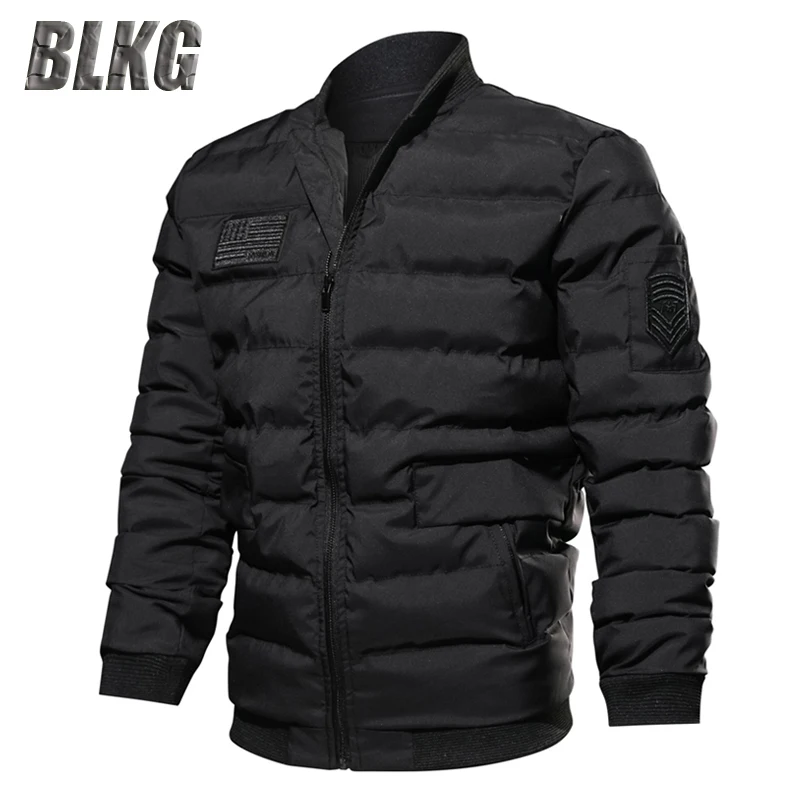 BLKG Зимняя парка Мужская Толстая теплая военная куртка ветровка мужская