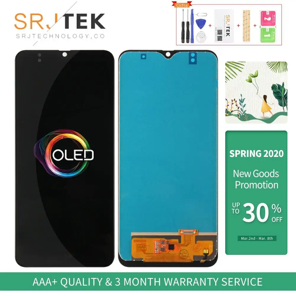 

AMOLED Screen For Samsung Galaxy A50S LCD Touch Digitizer Sensor Glass Assembly For Samsung A50S Display A507 Frame A507F A507FD
