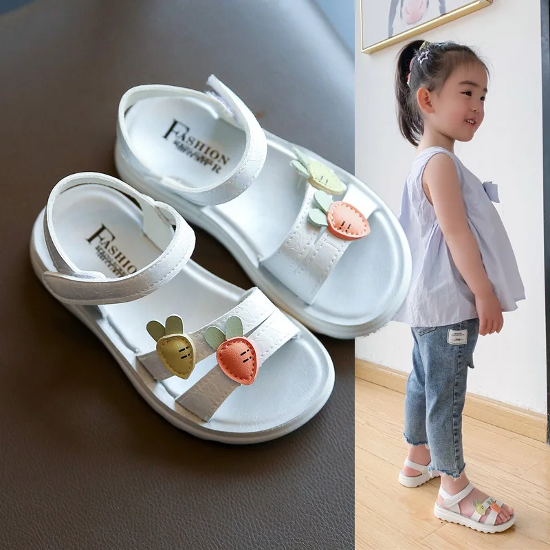 

Girl Shoes Non-slip Soft Kids Toddler Baby Shoes Summer Korean Children's Girls Princess Open Toe Beach Sandals Girls Sandals