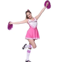 schoolgirl cheerleader costume classic sports uniform athletic pompom cosplay fancy party dress carnival halloween