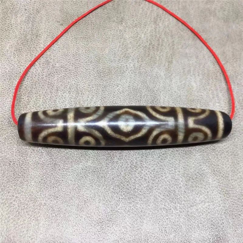 

Rare Pattern Big Size 15 eyes Dzi Beads 15mm*75mm Natural Agate Materials High quality Women& Men's Jewelry Beads Free Shipping