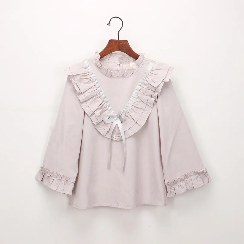 JOYINPARTY/Элегантные Однотонные блузки с оборками для малышей Одежда девочек