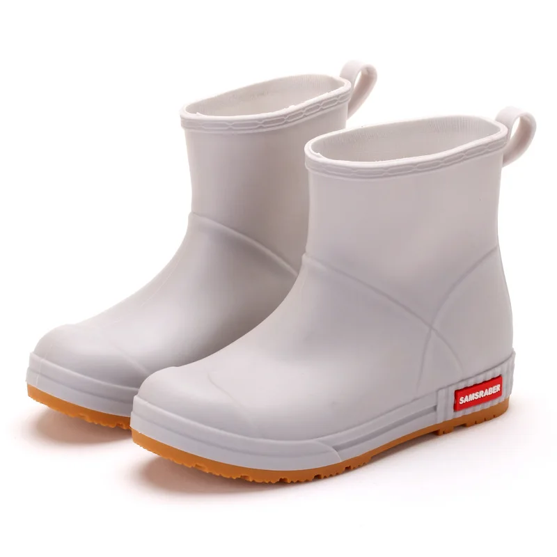 Купи Big Size Love Design Ankle Boots Woman Waterproof Rubber Shoes Rain Boots for Rain 2021 New Solid Color Ankle Boots Female за 996 рублей в магазине AliExpress