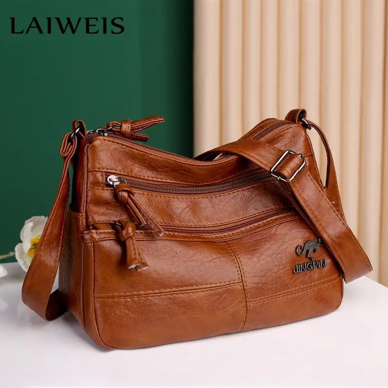 

LAIWEIS Trend Ladies Shoulder Bags For Women 2021 New Luxury Brand Handbags Large Capacity Leather Woman CrossBody Bag