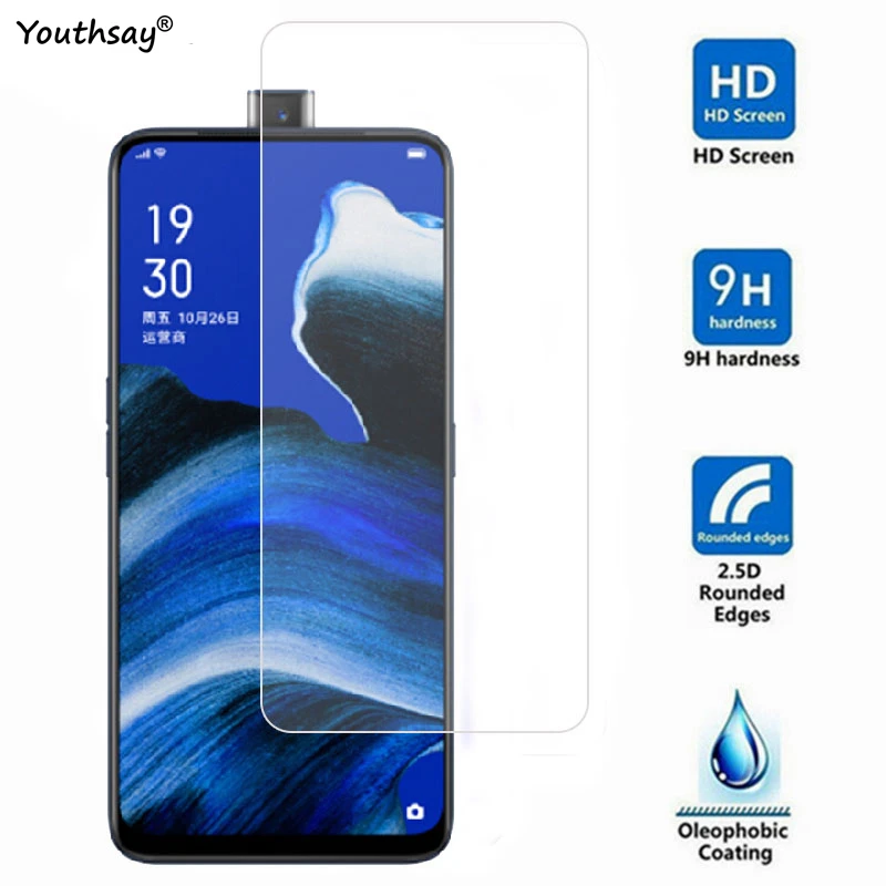 Pel&iacute;cula protectora de vidrio templado para OPPO, pel&iacute;cula de vidrio para OPPO Reno2 Z, 2 uds.-1