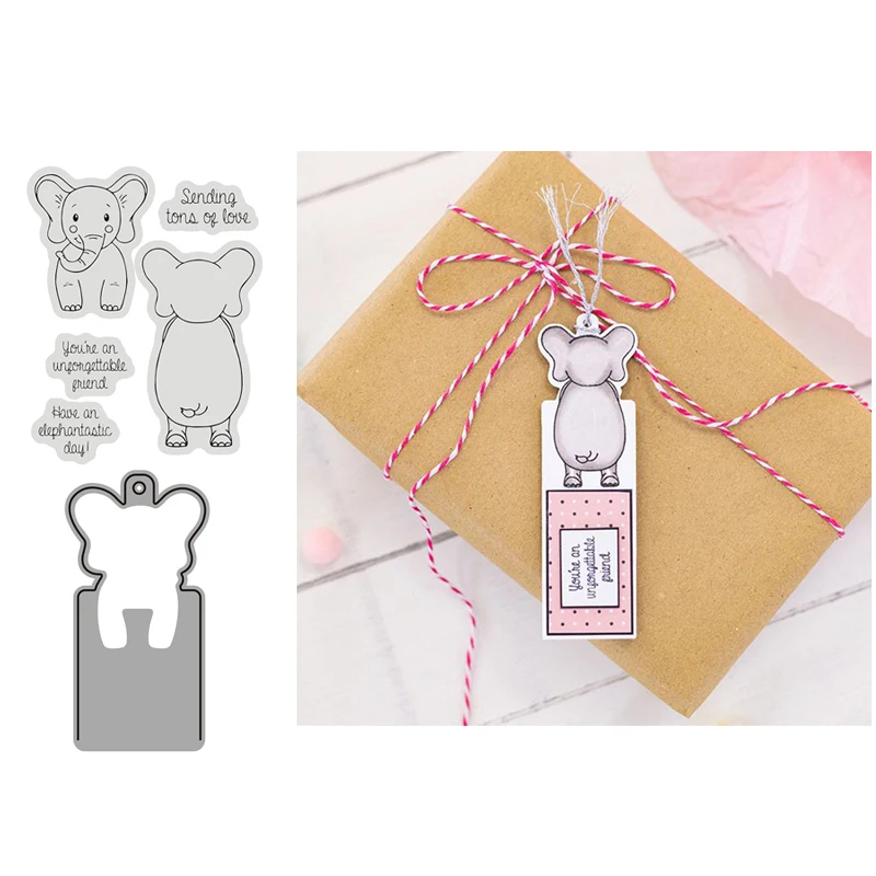 

Elephant Metal Cutting Dies and Stamps Scrapbooking Handmade Tools Mold Cut Stencil New 2021 DIY Card Make Mould Model Craft
