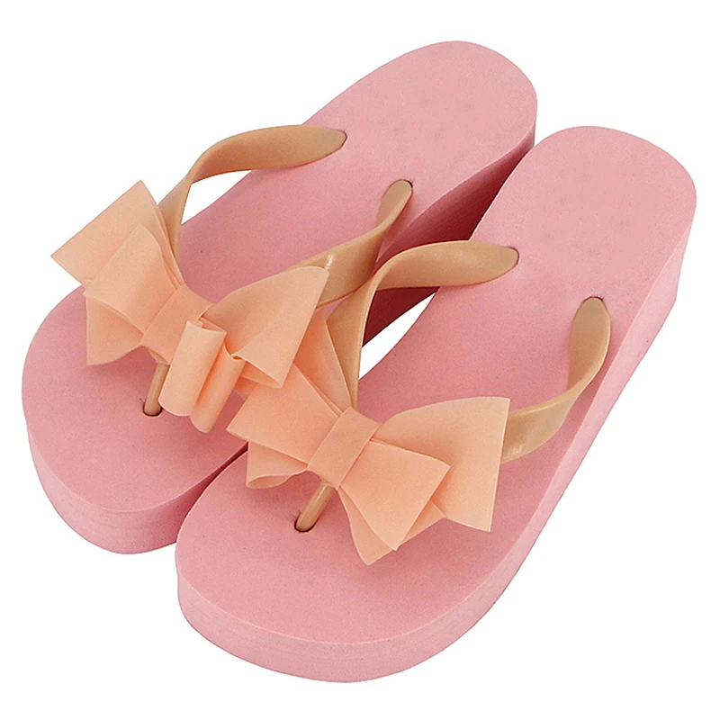 

2020 Summer Woman Shoes Platform Bath Slipper Wedge Beach Flip Flops High Heel Slippers For Women Beach Flip Flops Summer Sandal