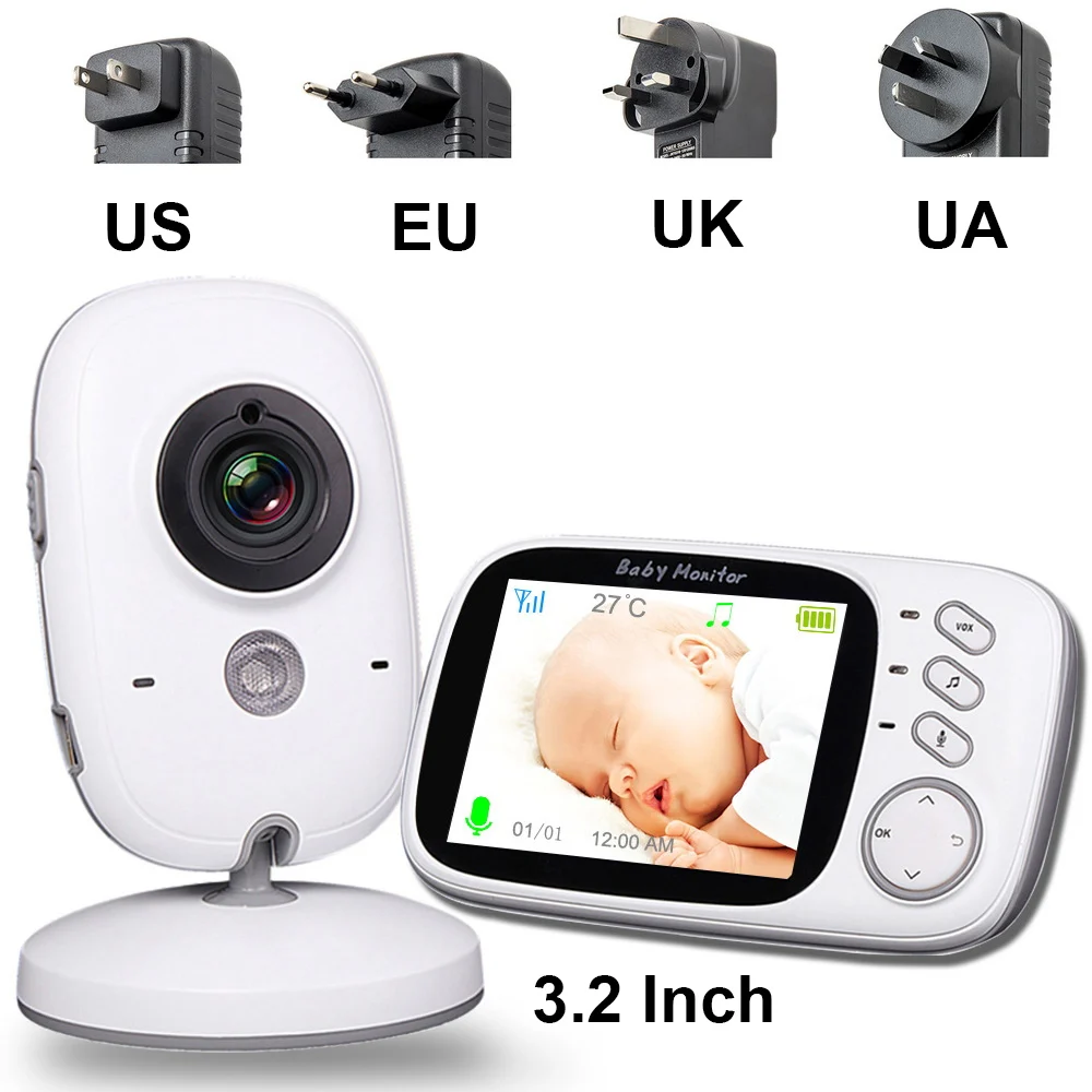 Wireless Video Color Baby Monitor with 3.2Inches LCD 2 Way Audio Talk Night Vision Surveillance Security Camera Babysitter VB603 |