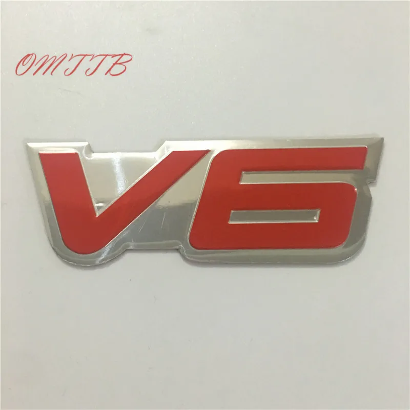 3D Металл V6 красный эмблема значок наклейка багажник авто двигатель автомобиля