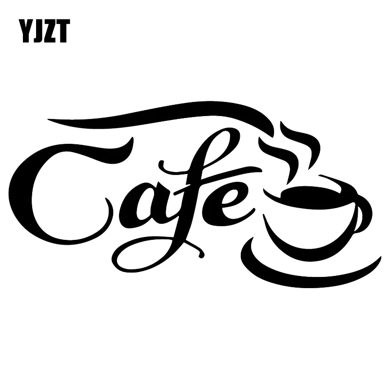 

YJZT 16,8X8,5 см КАФЕ Искусство Виниловые наклейки Модные окна бампер декоративный автомобильный стикер C25-0406