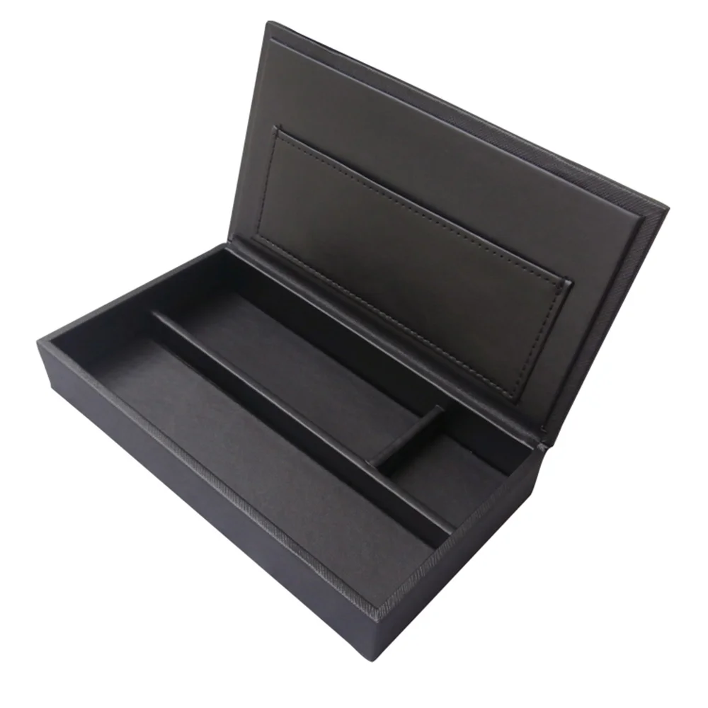 

Office Pencil Pen Organizer Box Desk Storage Artificial Leather Holder Stationery Organizer