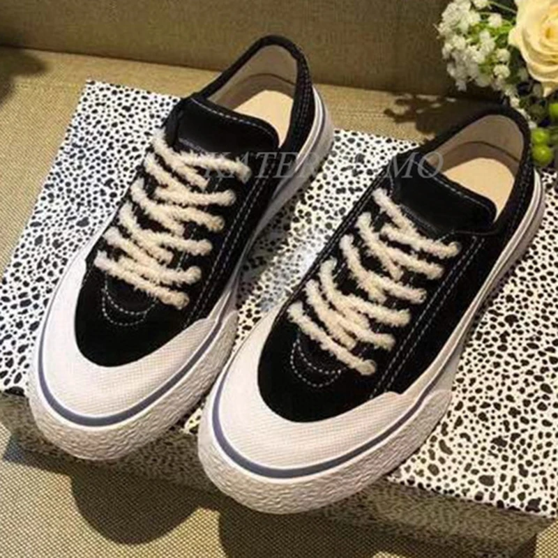 

Кеды женские холщовые, кроссовки на платформе, на шнуровке, круглый носок, повседневная модельная спортивная обувь, весна-осень