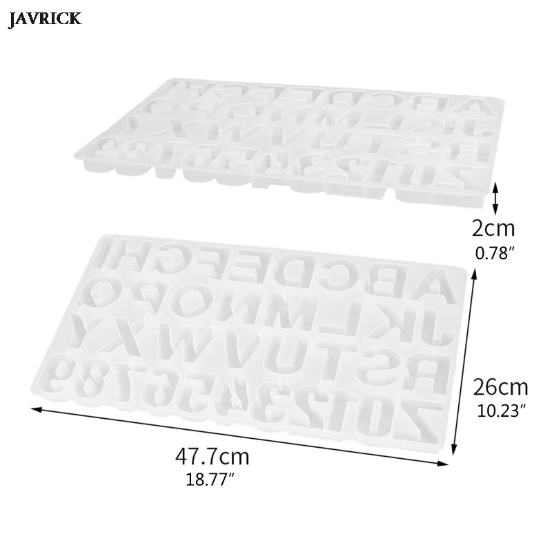 

Alphabet Crystal Epoxy Resin Molds English Letters Number Pendant Silicone Mould DIY Art Crafts Keychain Jewelry Making Tools