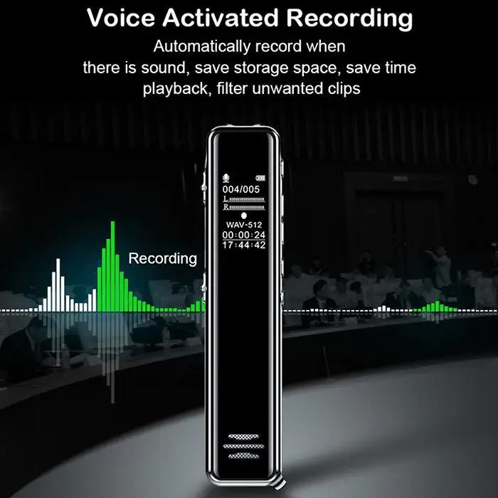 Шумоподавление Диктофон большой емкости не поддерживается MP3-плеер oled-экран литиевая батарея 2880 минут