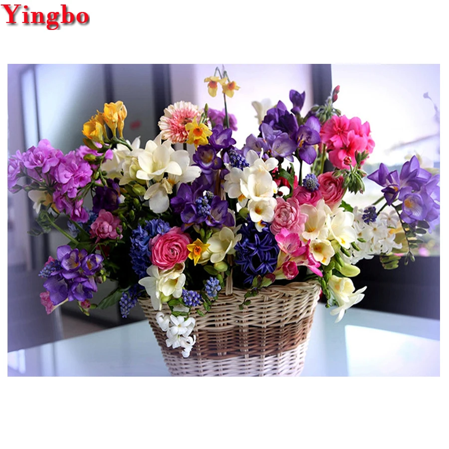 Алмазная картина сделай сам голубая Васильковая полная 5D алмазная вышивка