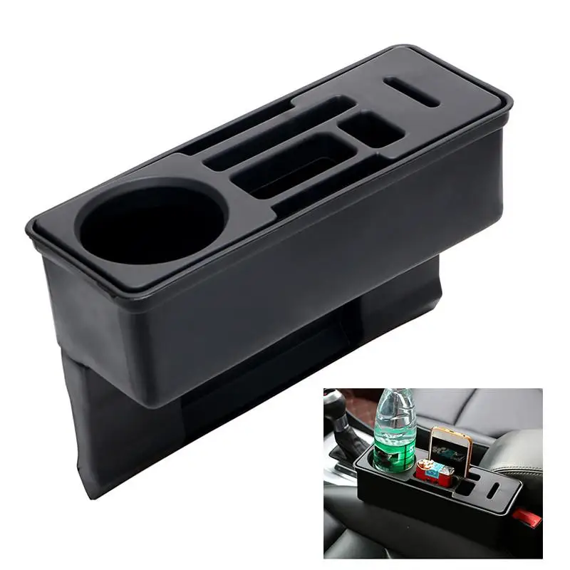 

Car Organizer Seat Crevice Storage Box Auto Gap Organizer Coin Drink Phone Cigarette Holder Multi-Use Container Car Accessories