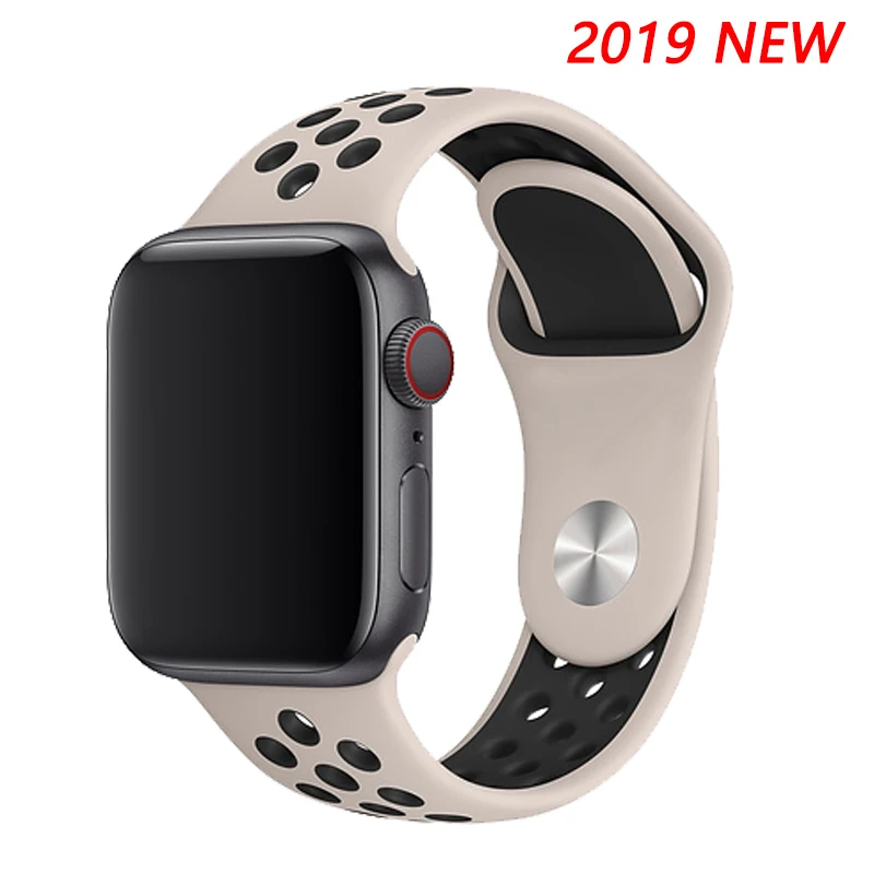 Desert Sand Black Ремешок для apple watch 5 4 band iwatch series 4 3 2 correa apple watch 42 мм 38 мм 44 мм 40 мм силиконовый браслет pulseira ремешок для часов - Цвет ремешка: Desert Sand Black