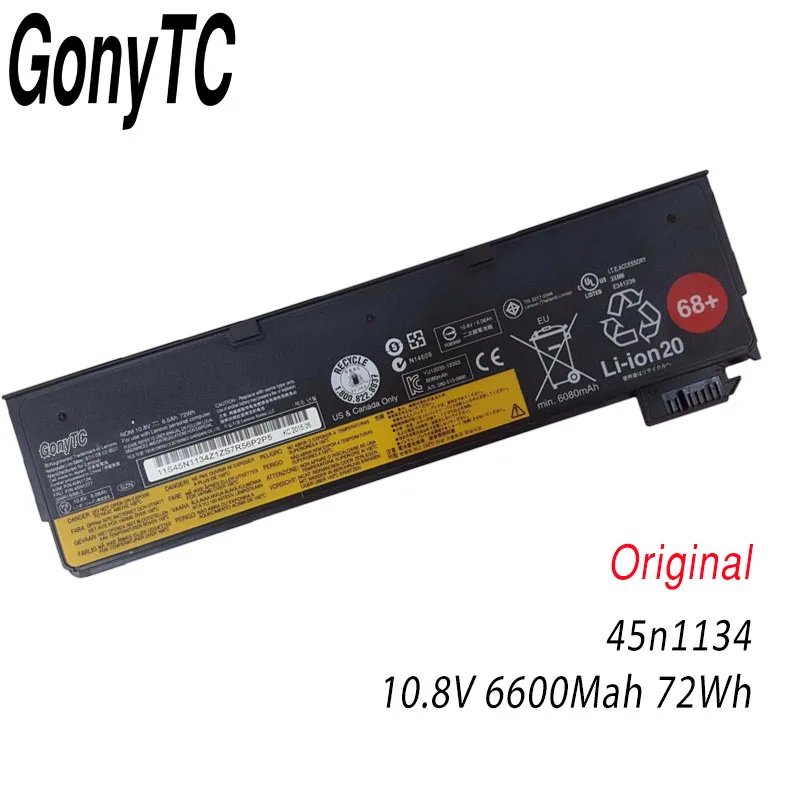 Black GONYTC 45N1134 10,8 V 72wh X240 Батарея для lenovo ThinkPad T440S T440 X240 S440 S540 45N1125 45n1135 68 - Цвет: Black