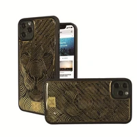 luxury 3d gold glossy lion head bling case for iphone 13 12 pro max 11 11pro 12mini epoxy armor back cover