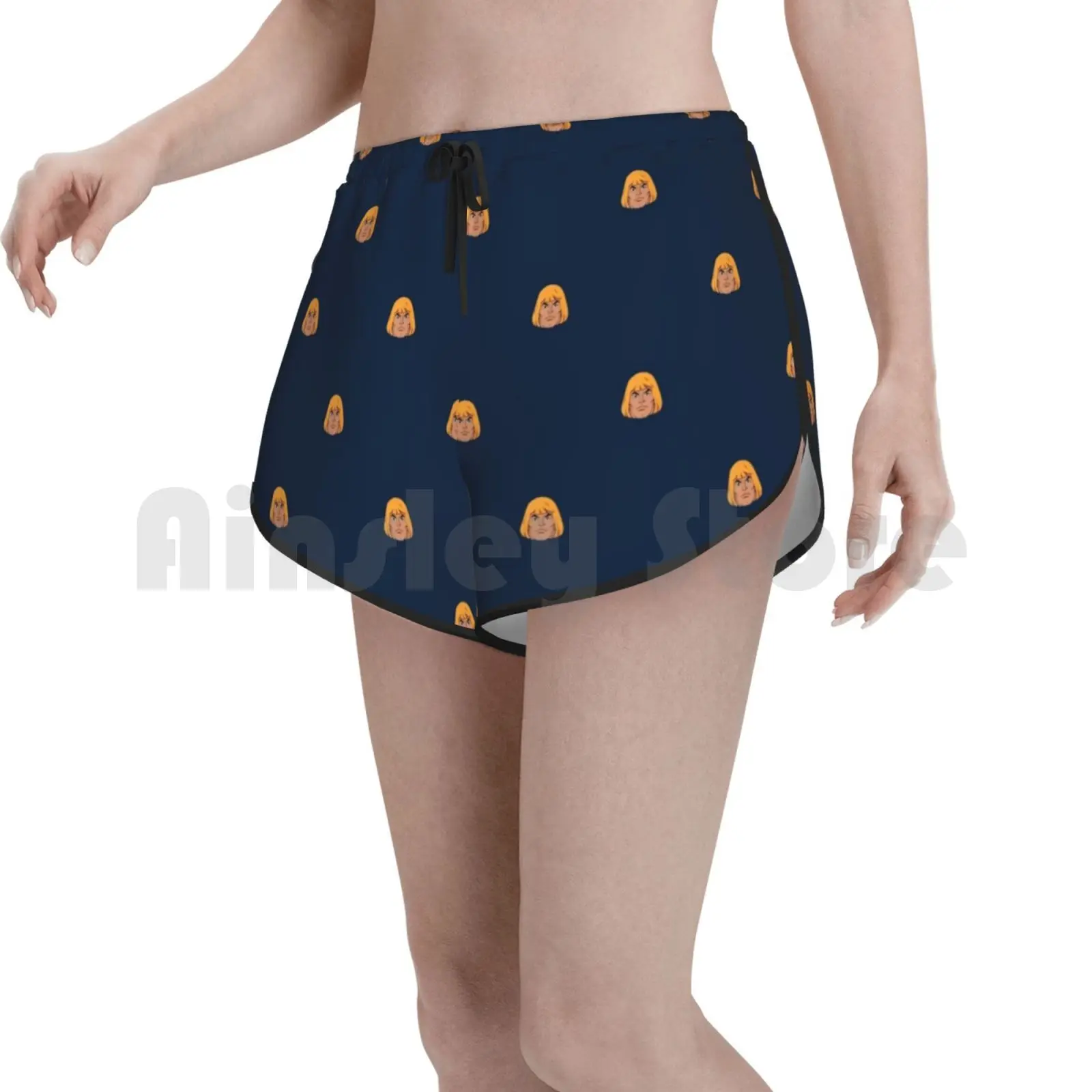 

He Man Pattern Swim Shorts Women Beach Shorts He Man He Man Masters Of The Universe 80s 90s Cartoon Battlecat
