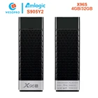 Смарт-ТВ палка для Android 9,0 ТВ коробка X96S Amlogic S905Y2 DDR3, 4 Гб оперативной памяти, 32 Гб встроенной памяти, X96 Мини ПК 5G Wi-Fi BT 4,2 ТВ ключ 4 к HD медиа плеер