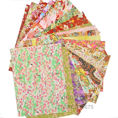 21x28cm Set G Оригами, японская бумага Chiyogami Yunzen, ручная шелковая экранированная бумага для украшения подарочной коробки, куклы - Цвет: 21x28cm Set G