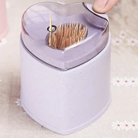 hand press automatic toothpick box container wheat straw creative toothpick bottle cans for kitchen household dispenser holder