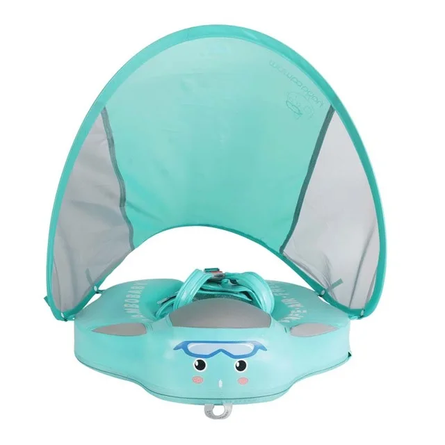 with canopy Mambo/детское надувное кольцо на шею для купания, детское кольцо на шею из ТПУ, аксессуары для бассейна, одноцветные кольца для купания, игрушки - Цвет: with canopy
