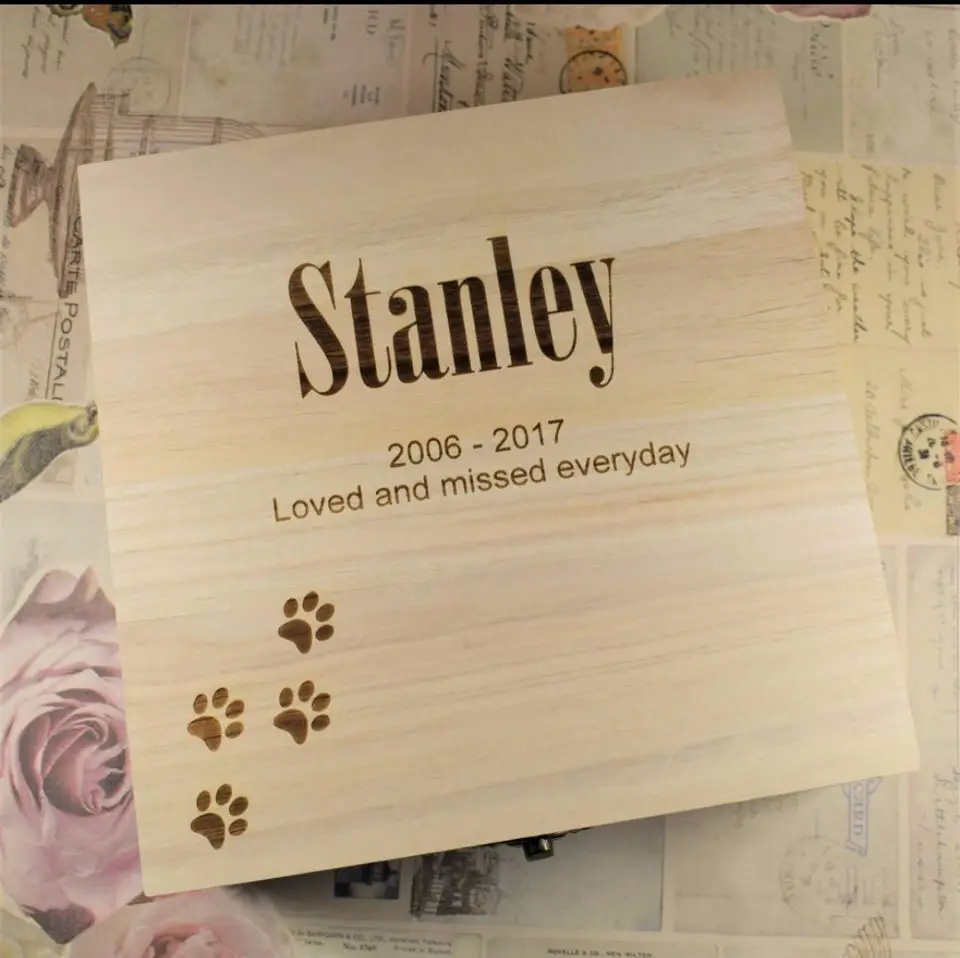 

Personalized Remembrance Box Dog Cat Memorial Box Memories Keepsake Gift Box Pet Remembrance Gift Present Love