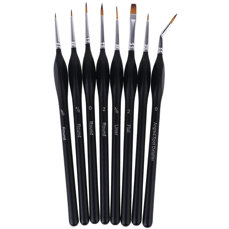 

8pcs/set Professional Nylon Brush Fine Hand Painted Hook Line Pen Watercolor Oil K3KE