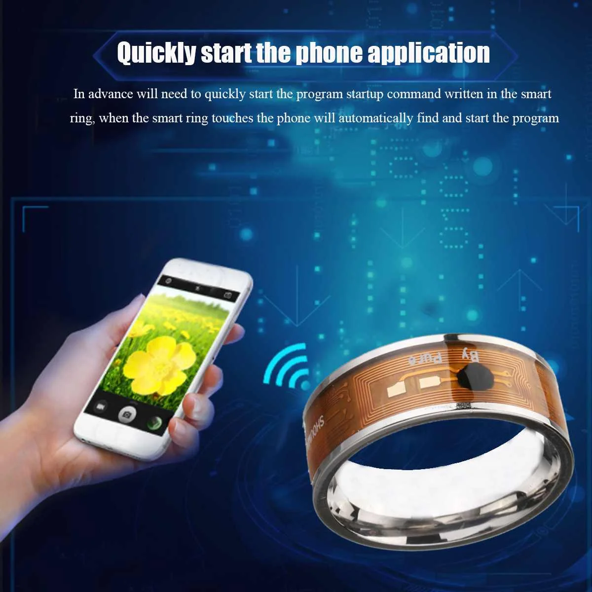 NFC смарт Кольцо удостоверение личности IC для мобильного телефона NFC умный чип из нержавеющей стали магическое кольцо NFC водонепроницаемый смарт-кольцо