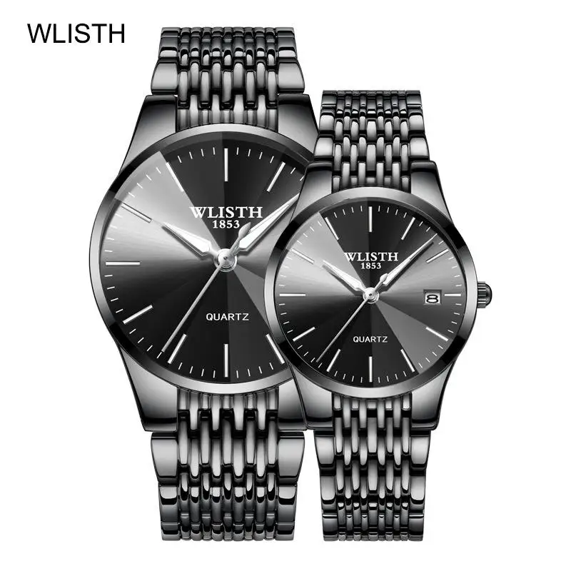 

Топ бренд класса люкс WLISTH парные часы модные часы из нержавеющей стали для влюбленных Кварцевые наручные часы для женщин и мужчин аналоговы...