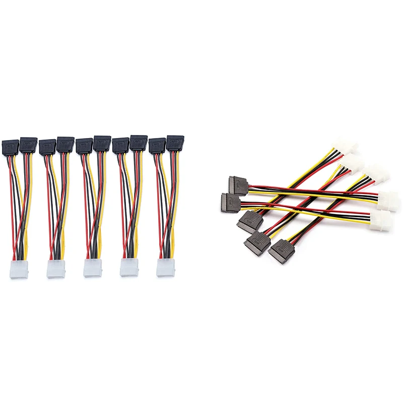 

5Pcs 4 Pin Molex to SATA Power Cable Adapter for IDE 8 Inches
