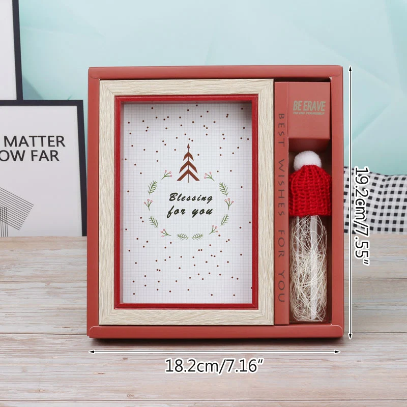 

Creative Christmas Household Wooden Photo Frame Ornaments Glass Photo Frame Desktop Crafts Home Decoration Christmas Gifts