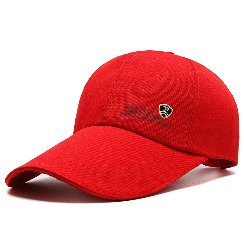 

Spring summer hat men's and women's canvas Embroidered Baseball Cap extended eaves sunscreen fishing cap spot sports cap