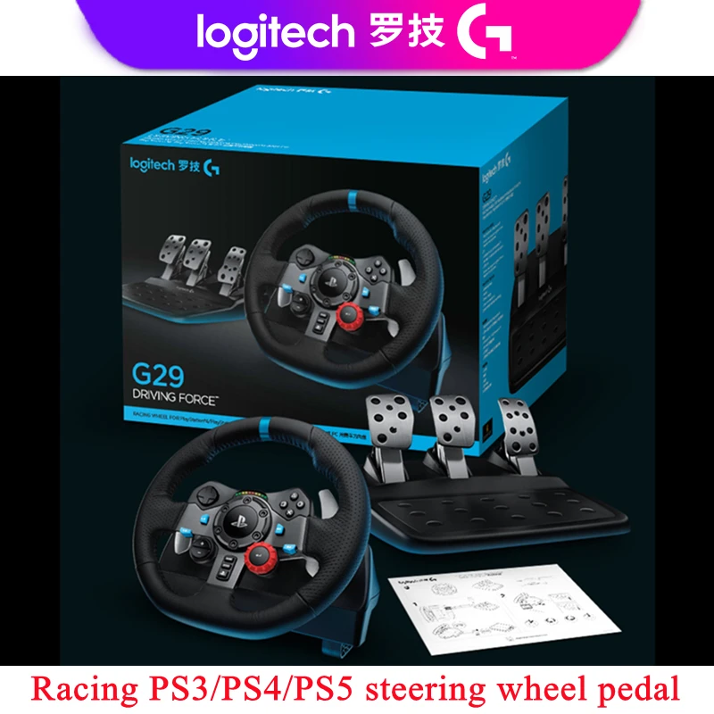 Original Logitech G29 game racing steering wheel pedal shift lever suitable for PS3/PS4/PS5 simulation driving games | Электроника