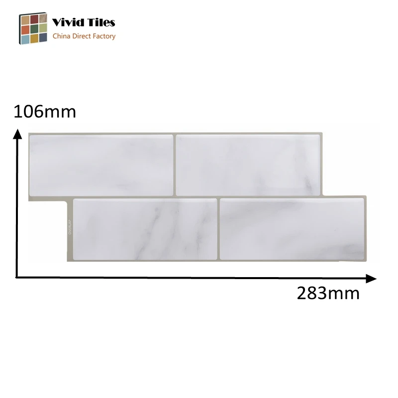 Яркая Водонепроницаемая плитка для декора кухни и ванной комнаты трехмерная