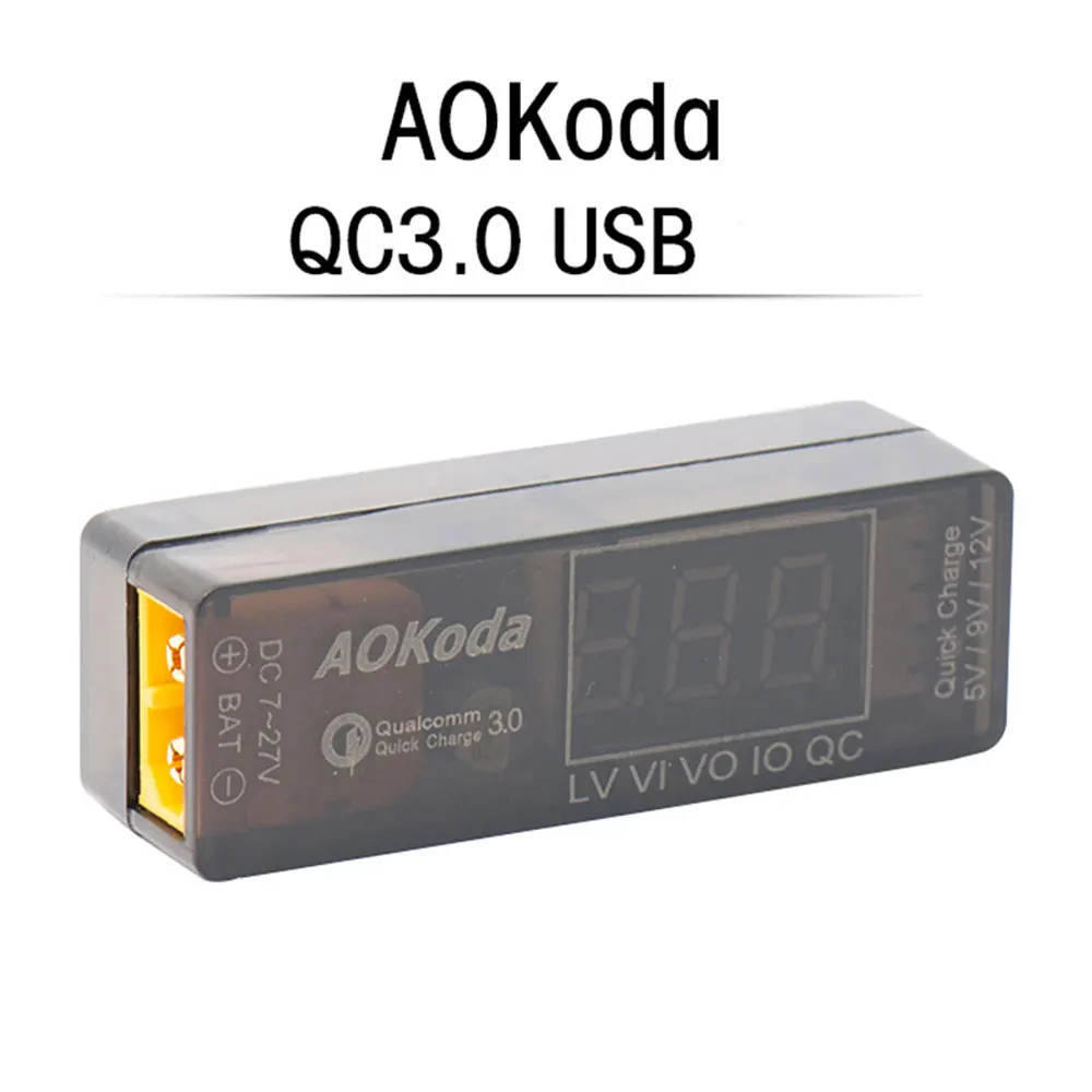 AOKoda XT60 к USB QC3.0 быстрое зарядное устройство для телефона LiPo батарея Dis