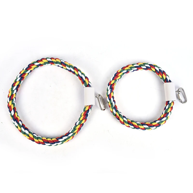 Попугай хлопок веревка качели Красочные попугай жевание повесить игрушки