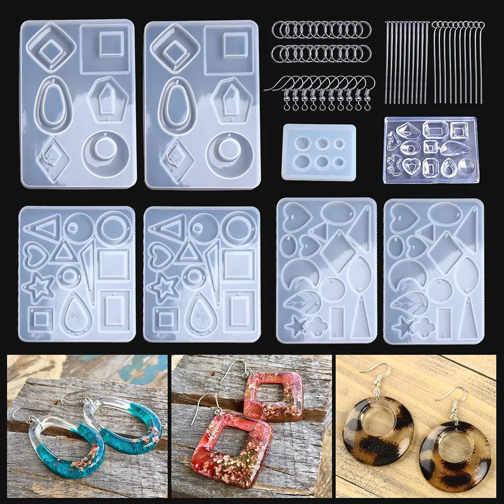 68 шт. DIY браслет кулон ювелирные изделия литье формы силиконовые смолы Формы