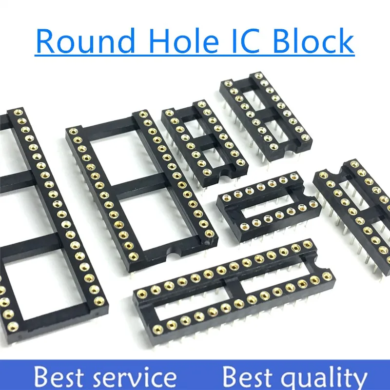 10 шт./лот IC conectores DIP6 DIP8 DIP14 DIP16 DIP18 DIP20 DIP24 DIP28 DIP40 сосны коннектора круглое отверстие
