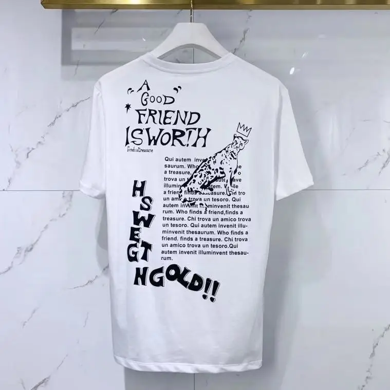 

Модные мужские топы WZ0183 и футболки 2021, Подиумные роскошные известные брендовые европейские дизайнерские короткие футболки с принтом для ве...