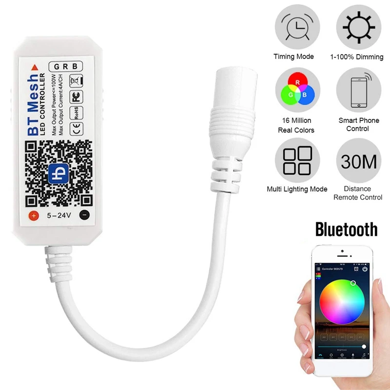 Bluetooth умный светодиодный контроллер Беспроводной RGB BT сетки для светодиодные