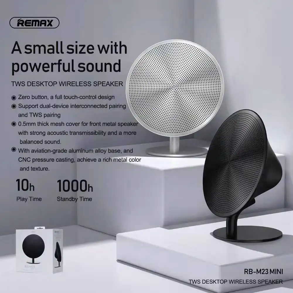 Миниатюрная настольная Bluetooth-Колонка remax m23mini сенсорная клавиша дизайн HiFi