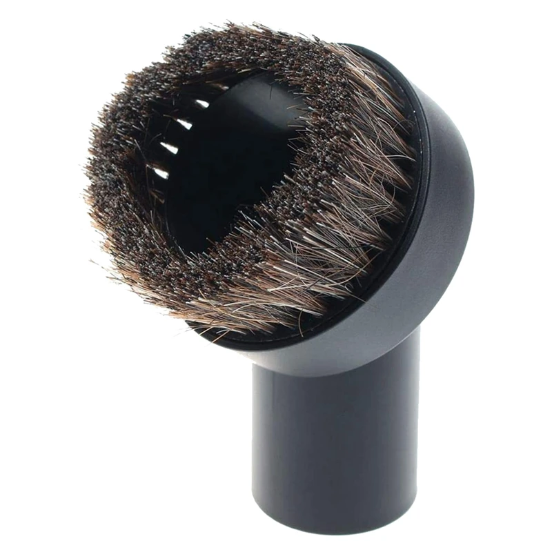 

4 Pcs Horsehair Bristle Vacuum Cleaner Round Dusting Brush Replacement, Corner/Track Cleaning Tools,Inner Dia 32mm