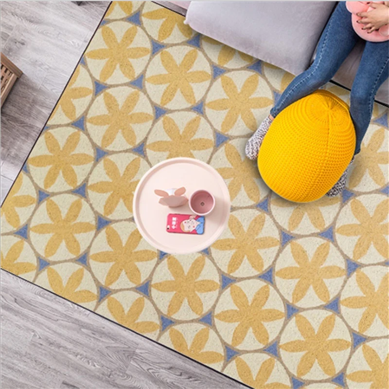 Скандинавские Геометрические элементы короткий желтый круглый цветочный